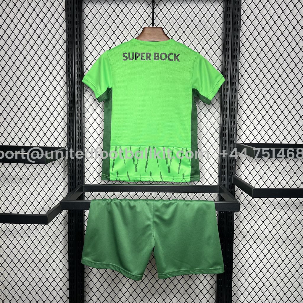 Unitedfootballkit.com | Sporting CP Portugal 24-25 Third Kids Kit -Customize Name, Number and Patch | Worldwide Shipping