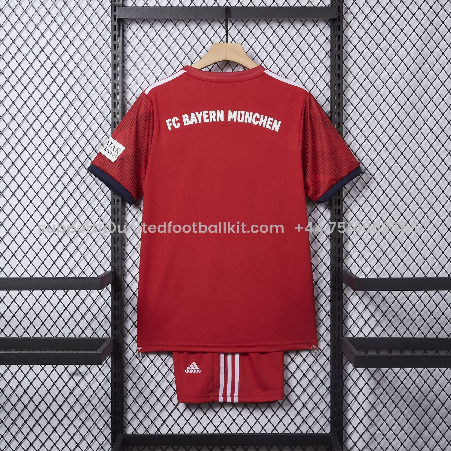 Unitedfootballkit.com | Retro Bayern Munich 2018-19 Home Men's Adult Jersey Set - Fans Version -Customize Name, Number and Patch | Worldwide Shipping