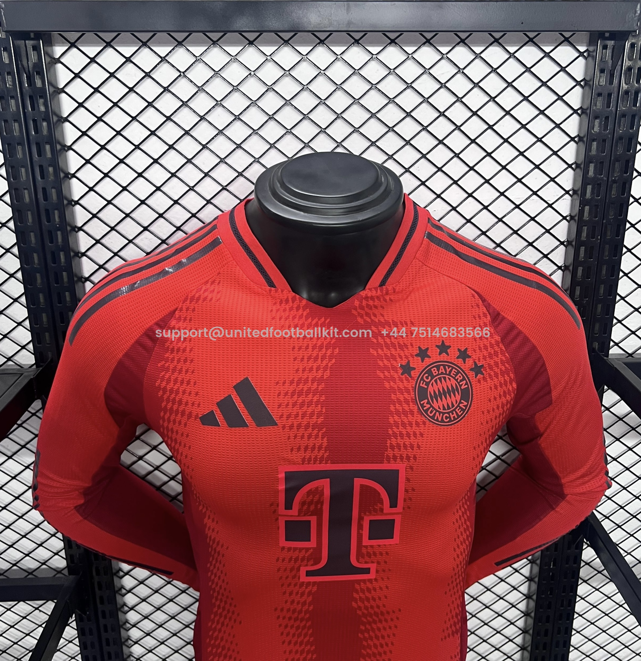 Unitedfootballkit.com | Bayern Munich 24-25 Home Long Sleeve Jersey - Player Version -Customize Name, Number and Patch | Worldwide Shipping