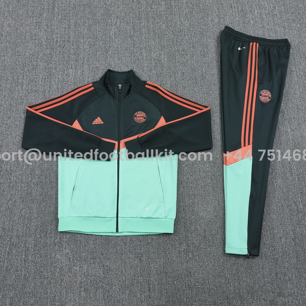 Unitedfootballkit.com | Bayern Munich 24-25 Jacket Training Tracksuit - Green -Customize Name, Number and Patch | Worldwide Shipping