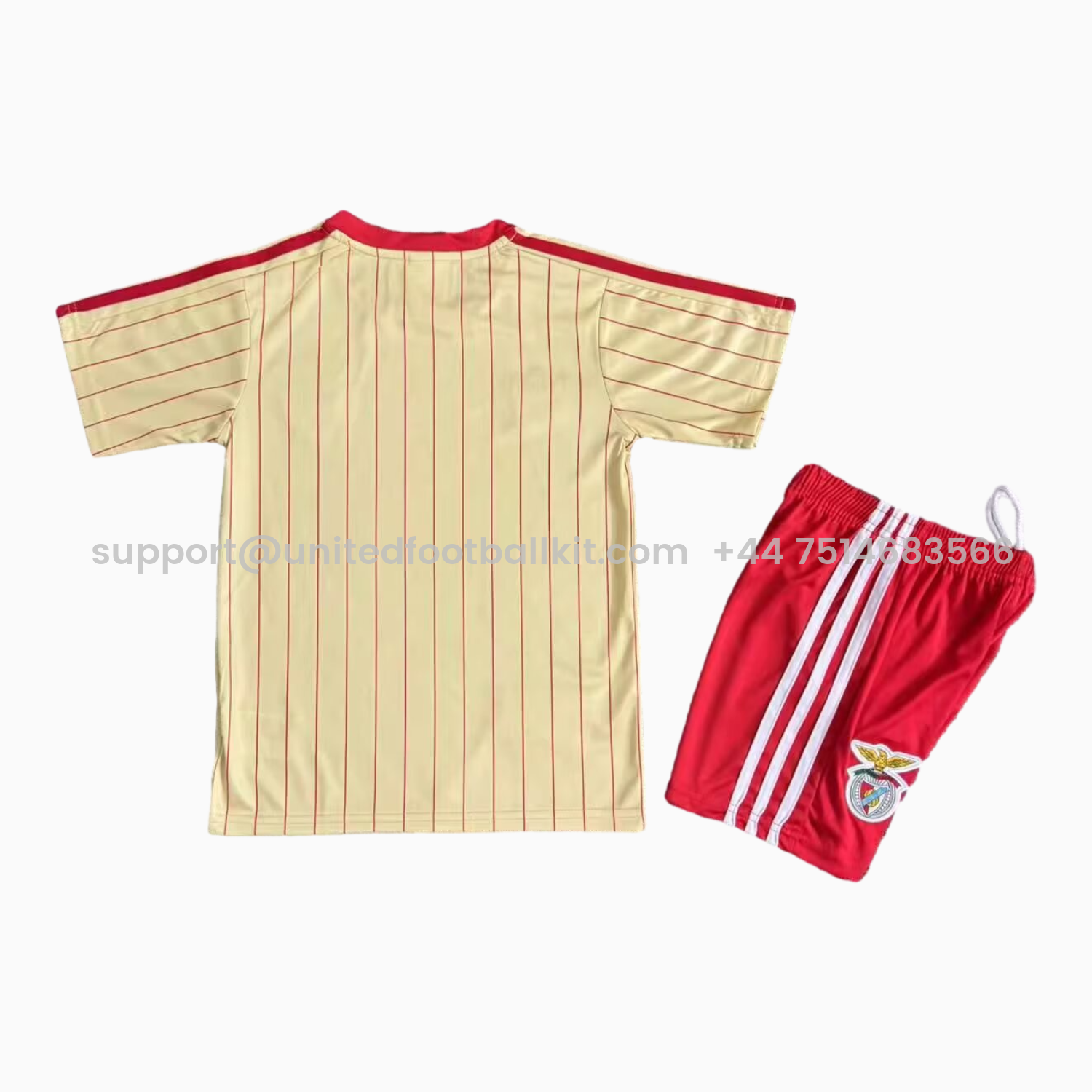 Unitedfootballkit.com | Benfica 25-26 Icon Range Travel Yellow Special Edition Kids Kit -Customize Name, Number and Patch | Worldwide Shipping