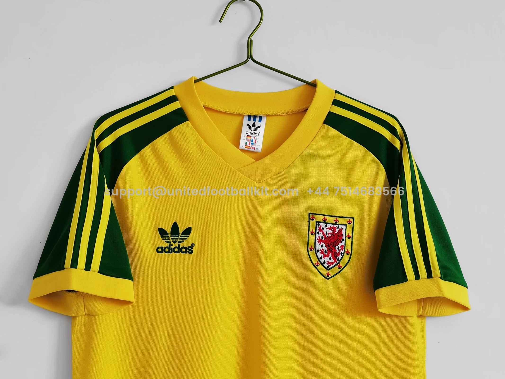 Unitedfootballkit.com | Retro Wales 1982 Away Stadium Jersey -Customize Name, Number and Patch | Worldwide Shipping