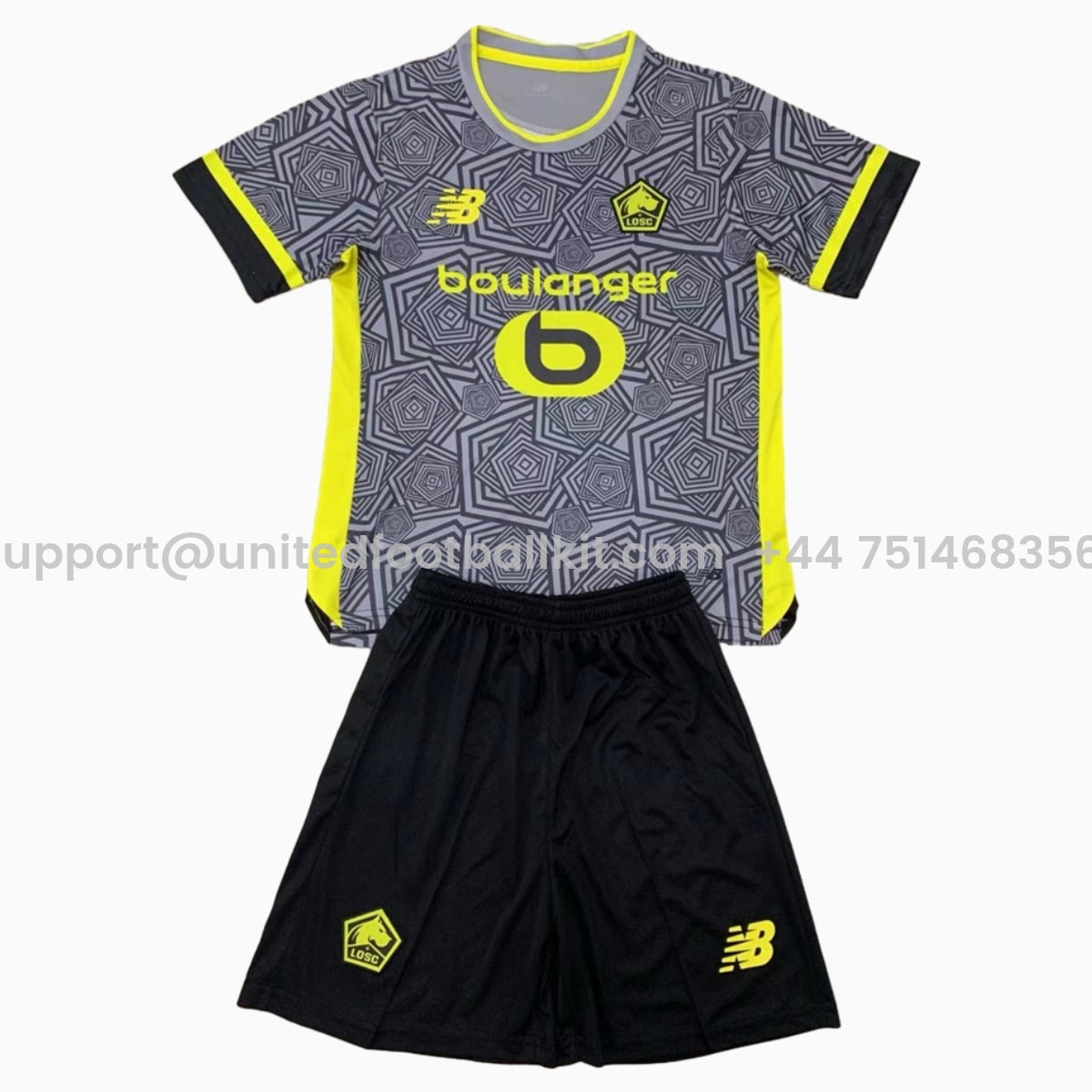 Unitedfootballkit.com | Lille 24-25 Third Men's Adult Jersey Set - Fans Version -Customize Name, Number and Patch | Worldwide Shipping