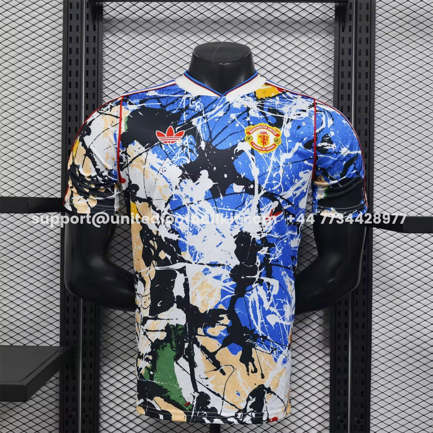 Unitedfootballkit.com | Manchester United 25-26 Stone Roses Special Jersey - Player Version -Customize Name, Number and Patch | Worldwide Shipping