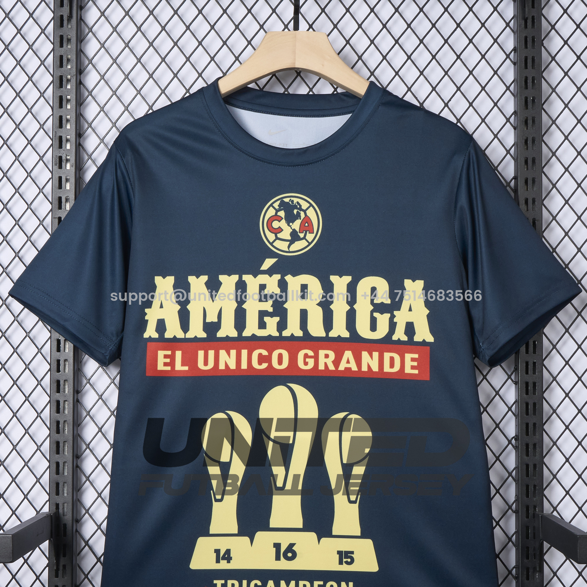 Unitedfootballkit.com | Club América 2024 Triple Championship Commemorative Edition Jersey - Deep Blue -Customize Name, Number and Patch | Worldwide Shipping