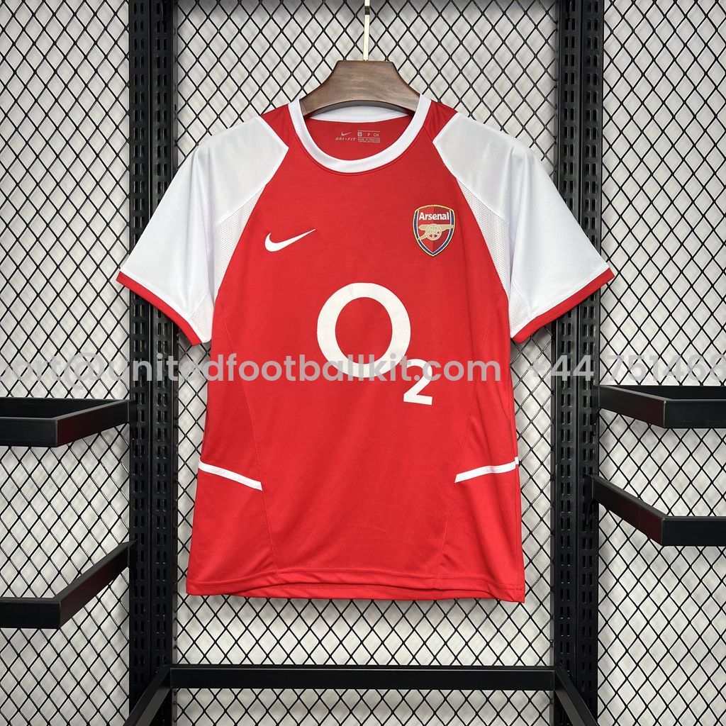 Unitedfootballkit.com | Retro Arsenal 02-04 Home Stadium Jersey -Customize Name, Number and Patch | Worldwide Shipping