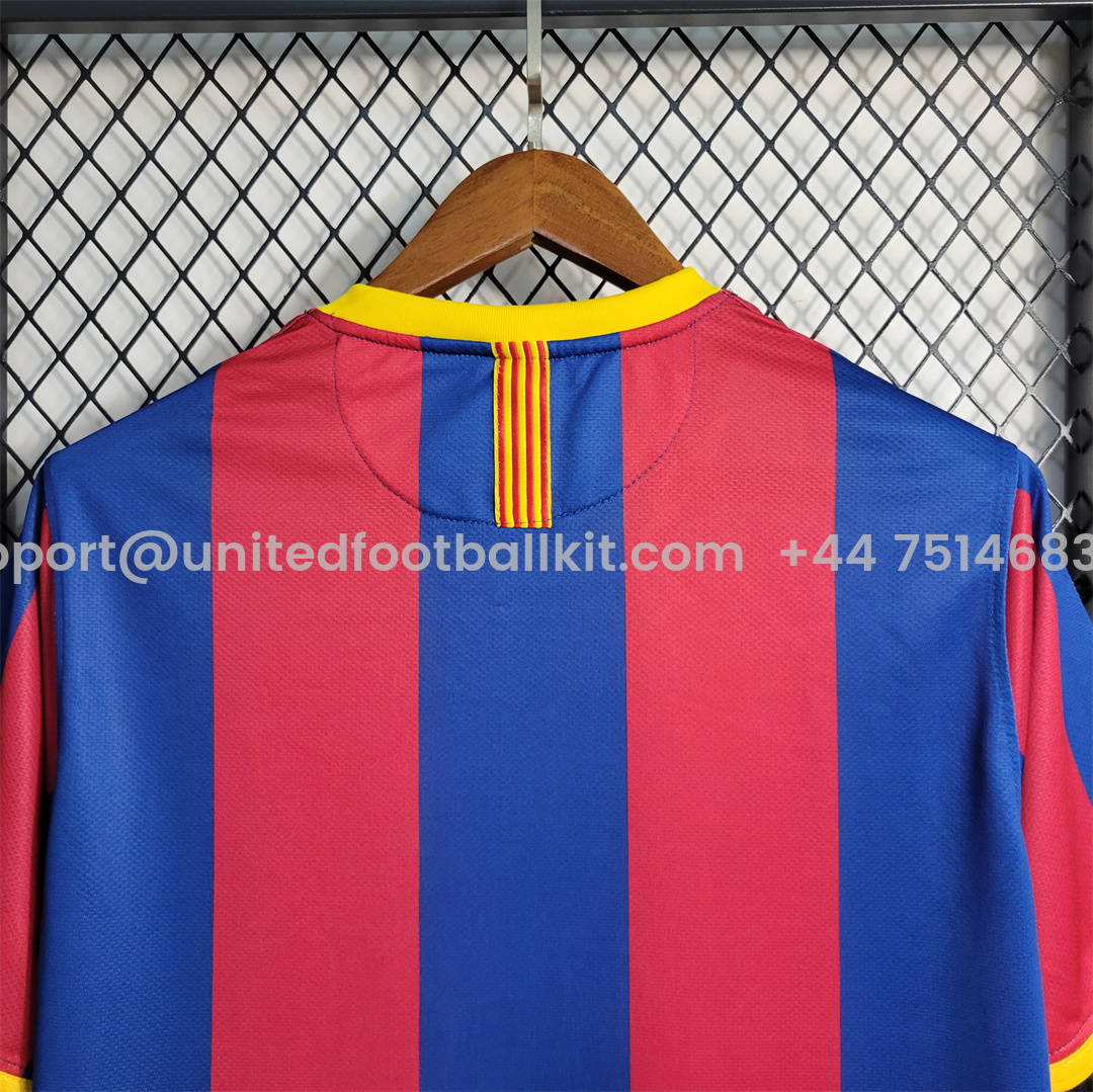 Unitedfootballkit.com | Retro Barcelona 10-11 Home Stadium Jersey -Customize Name, Number and Patch | Worldwide Shipping