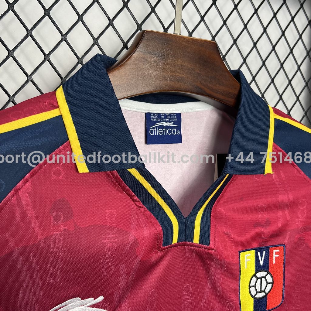 Unitedfootballkit.com | Retro Venezuela 2000 Home Stadium Jersey -Customize Name, Number and Patch | Worldwide Shipping