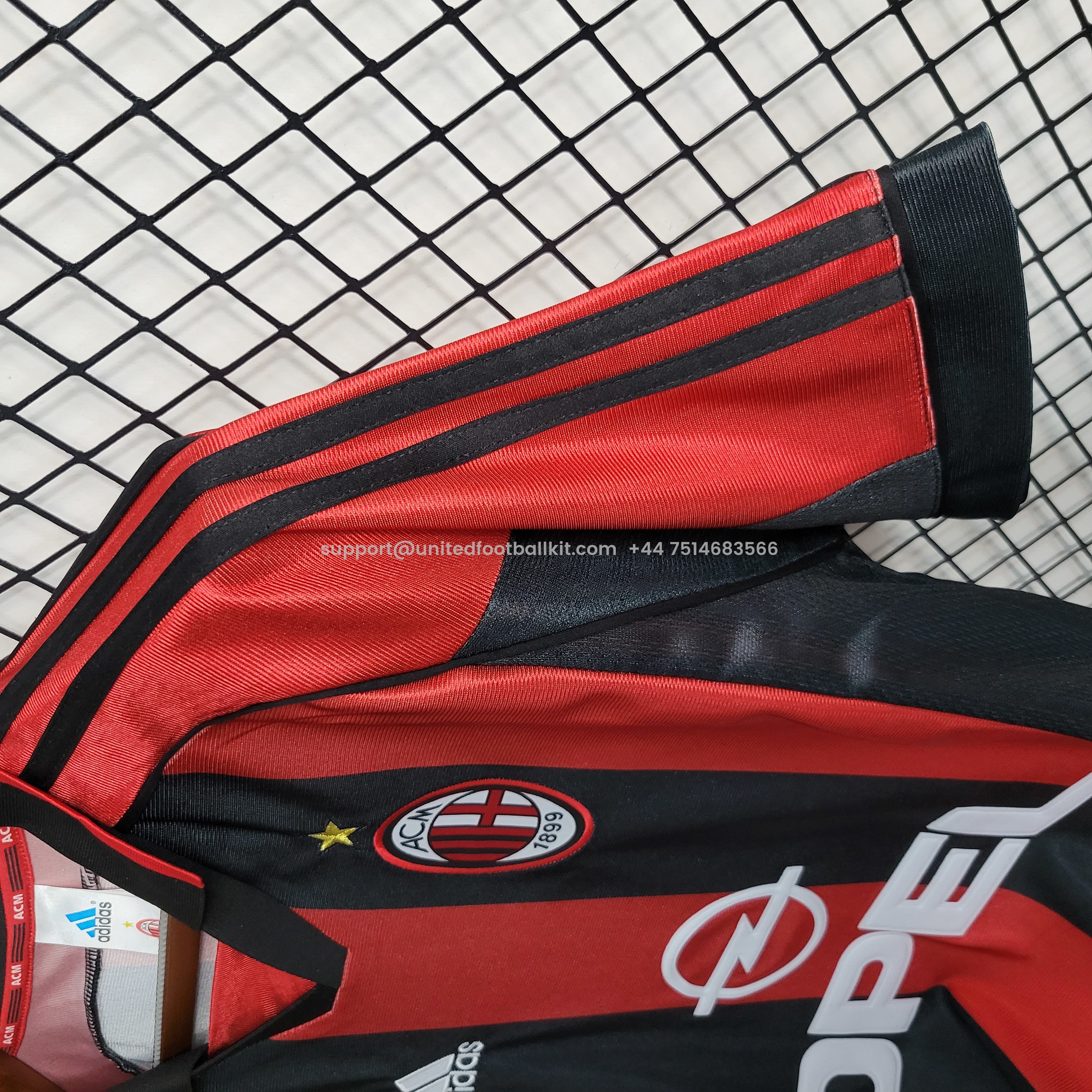 Unitedfootballkit.com | Retro AC Milan 98-99 Home Stadium Jersey -Customize Name, Number and Patch | Worldwide Shipping