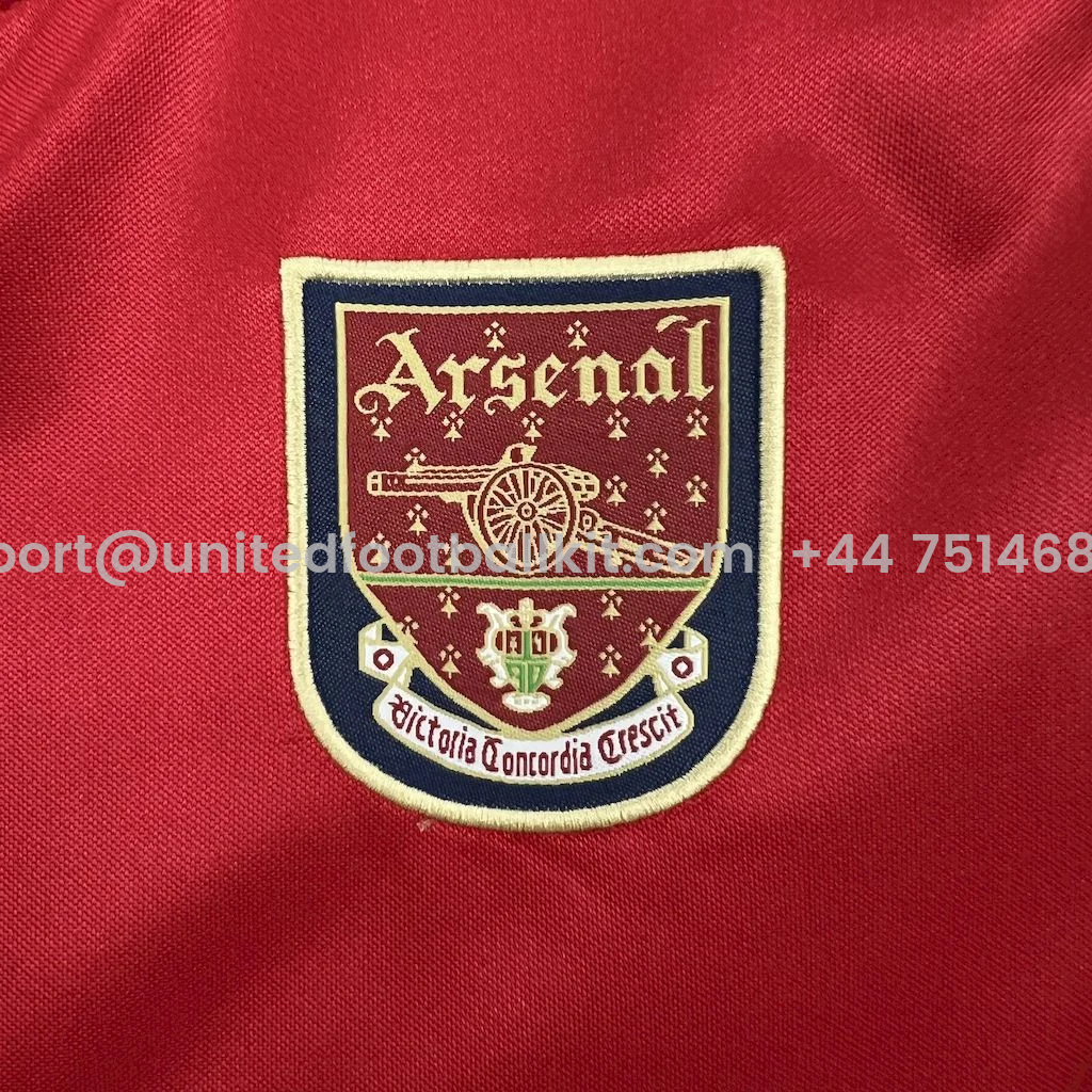 Unitedfootballkit.com | Retro Arsenal 2001-02 Home Long Sleeves Jersey -Customize Name, Number and Patch | Worldwide Shipping