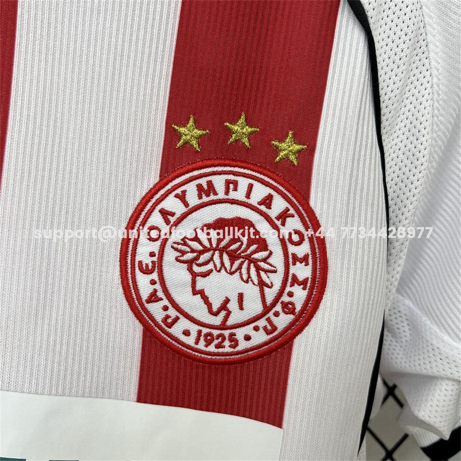 Unitedfootballkit.com | Retro Olympiacos 2001-02 Home Jersey -Customize Name, Number and Patch | Worldwide Shipping