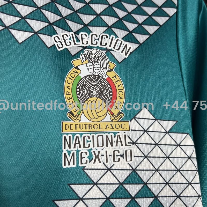 Unitedfootballkit.com | Retro Mexico 1990 Home Stadium Jersey -Customize Name, Number and Patch | Worldwide Shipping