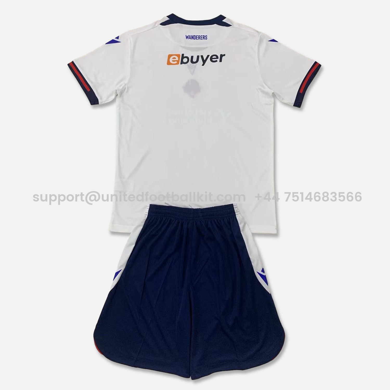 Unitedfootballkit.com | Bolton Wanderers 24-25 Home Kids Kit -Customize Name, Number and Patch | Worldwide Shipping