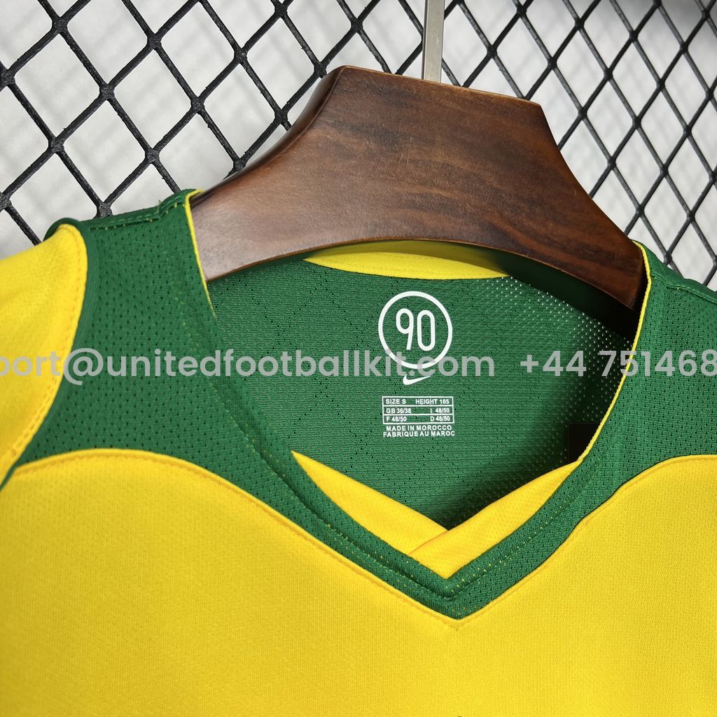 Unitedfootballkit.com | Retro Brazil 2004 Home Jersey -Customize Name, Number and Patch | Worldwide Shipping