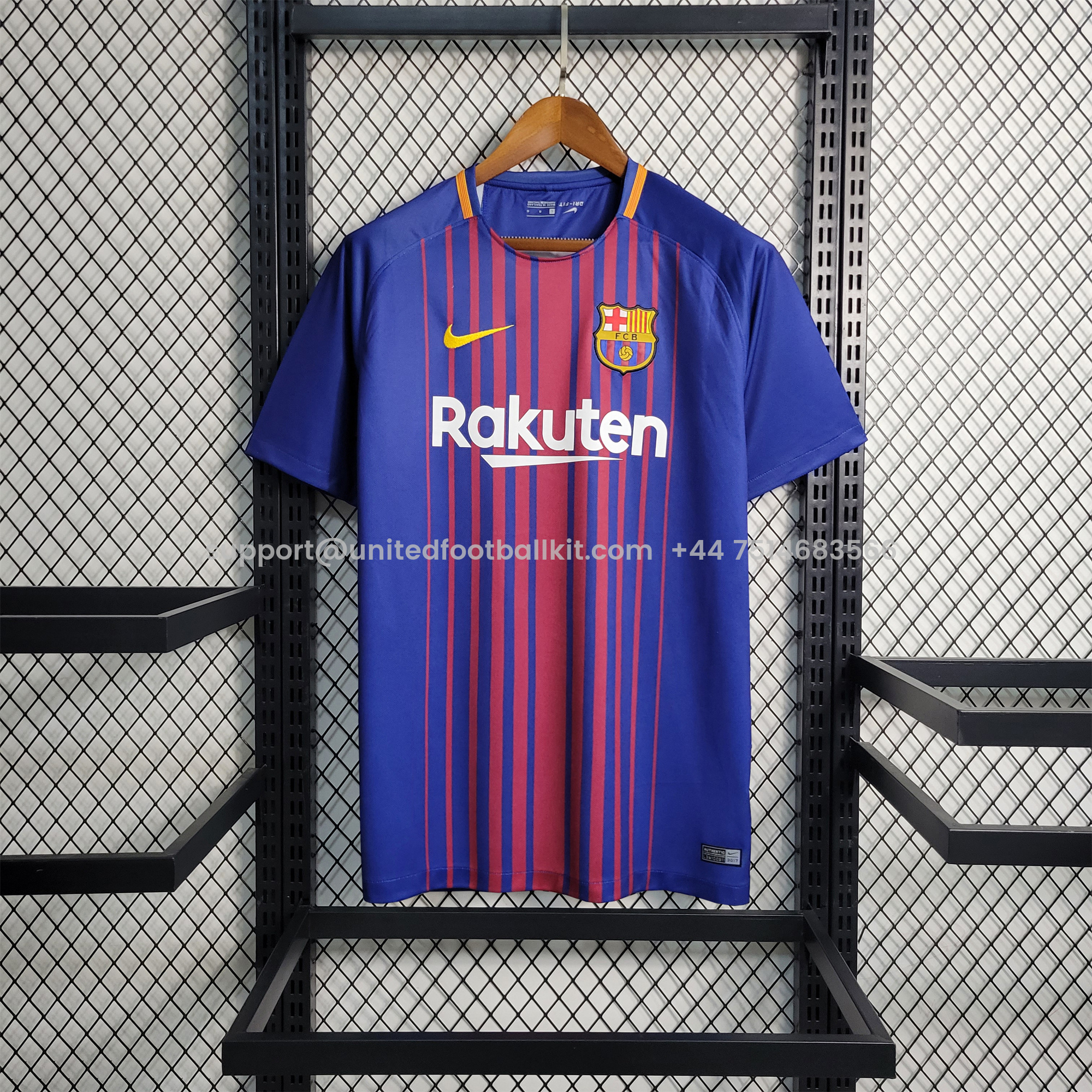 Unitedfootballkit.com | Retro Barcelona 17-18 Home Stadium Jersey -Customize Name, Number and Patch | Worldwide Shipping
