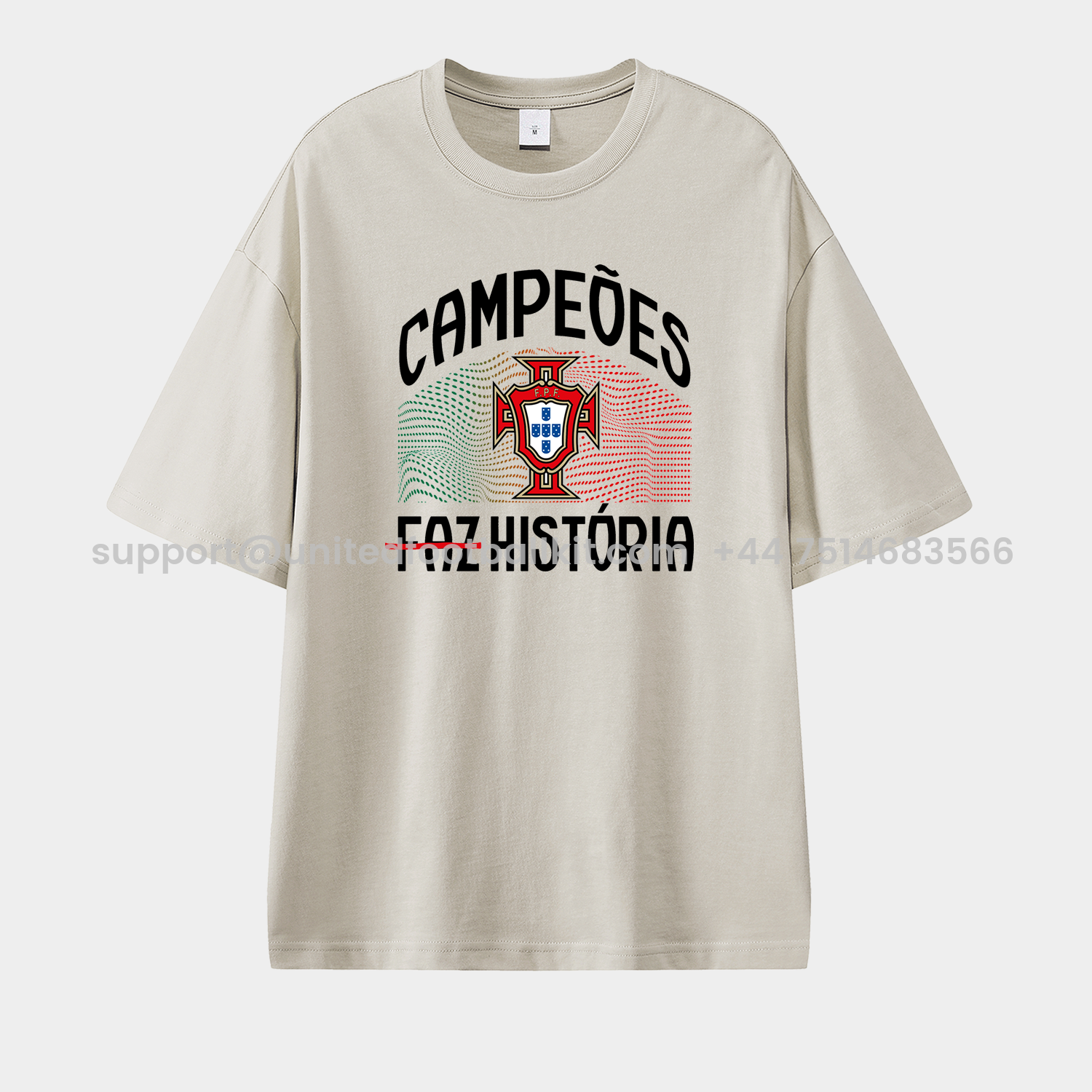 Unitedfootballkit.com | Portugal UEFA Nations League Winner Unisex Pure Cotton T-shirt -Customize Name, Number and Patch | Worldwide Shipping