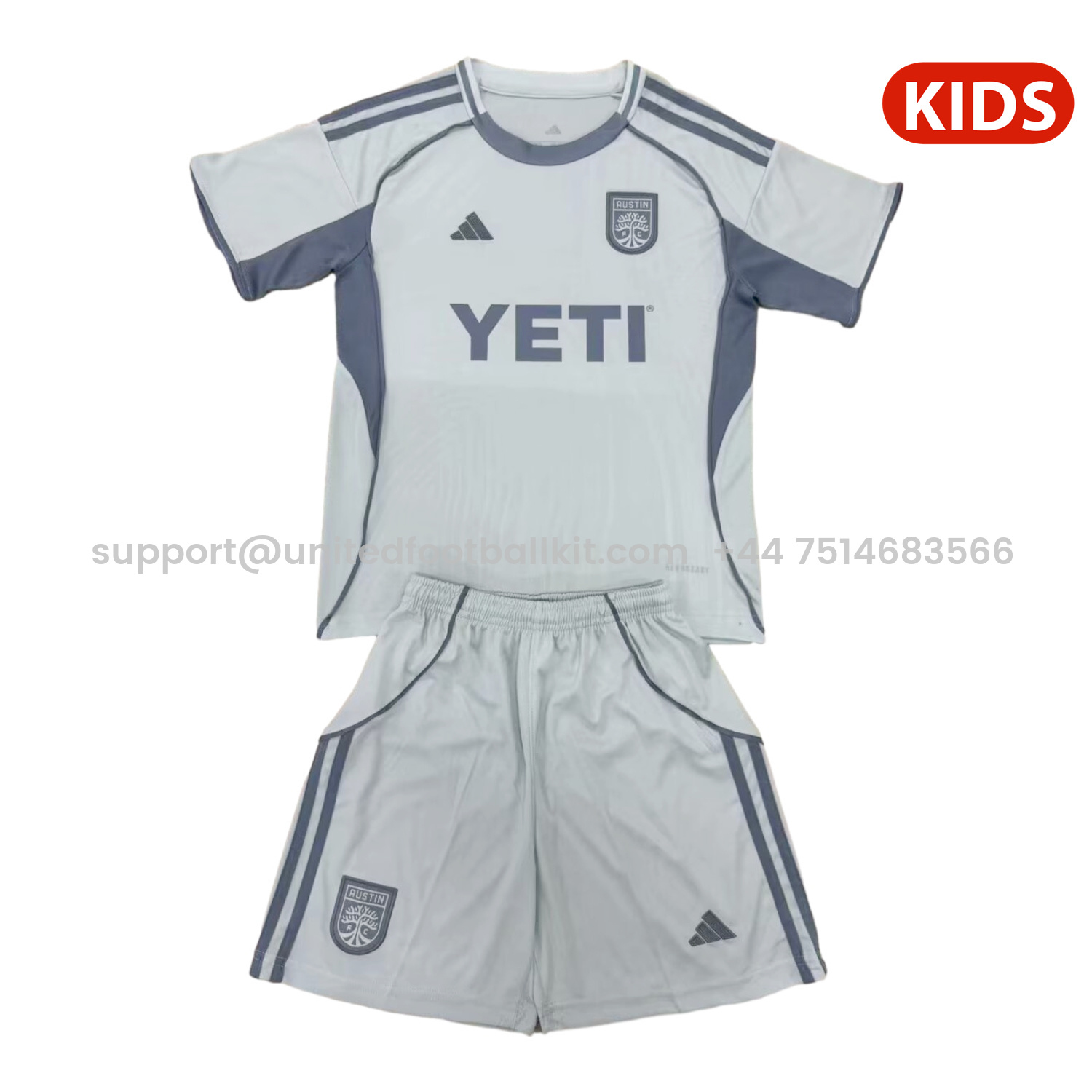 Unitedfootballkit.com | Austin 25-26 Pre-Match Training Kids Kit -Customize Name, Number and Patch | Worldwide Shipping