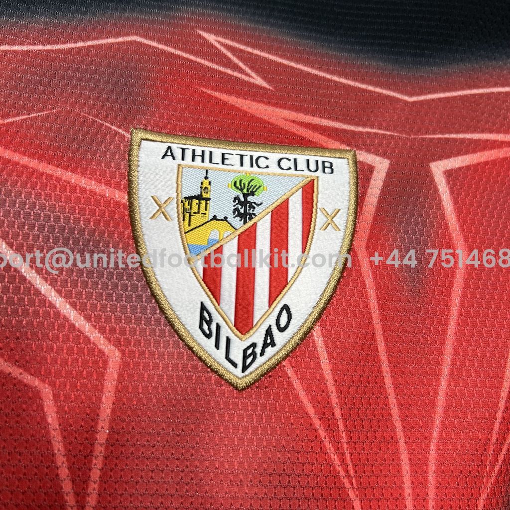 Unitedfootballkit.com | Athletic Bilbao 24-25 Pre-match Training Jersey - Fans Version -Customize Name, Number and Patch | Worldwide Shipping