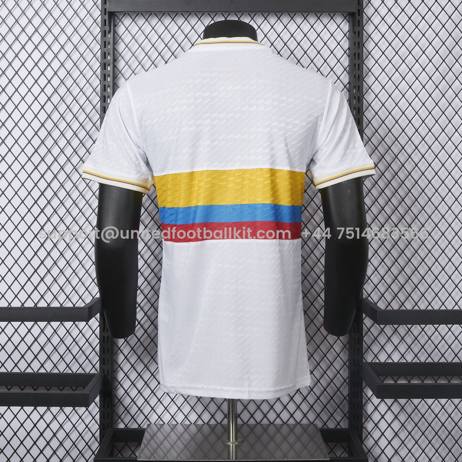 Unitedfootballkit.com | Colombia 2024 100th Anniversary Jersey with Jacquard Fabric - Player Version -Customize Name, Number and Patch | Worldwide Shipping