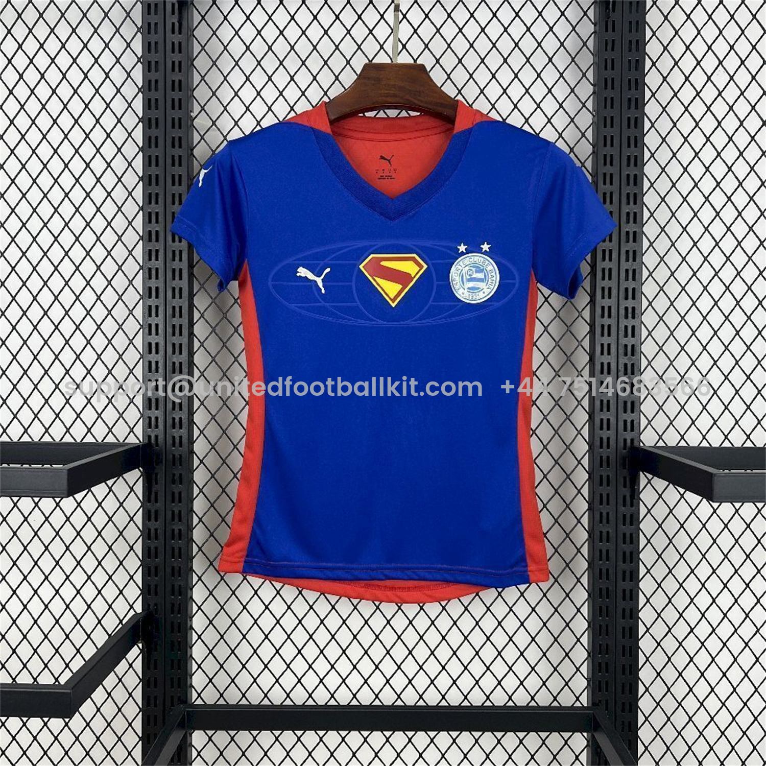 Unitedfootballkit.com | Women's Bahia 25-26 Super-Man Blue Special Jersey -Customize Name, Number and Patch | Worldwide Shipping
