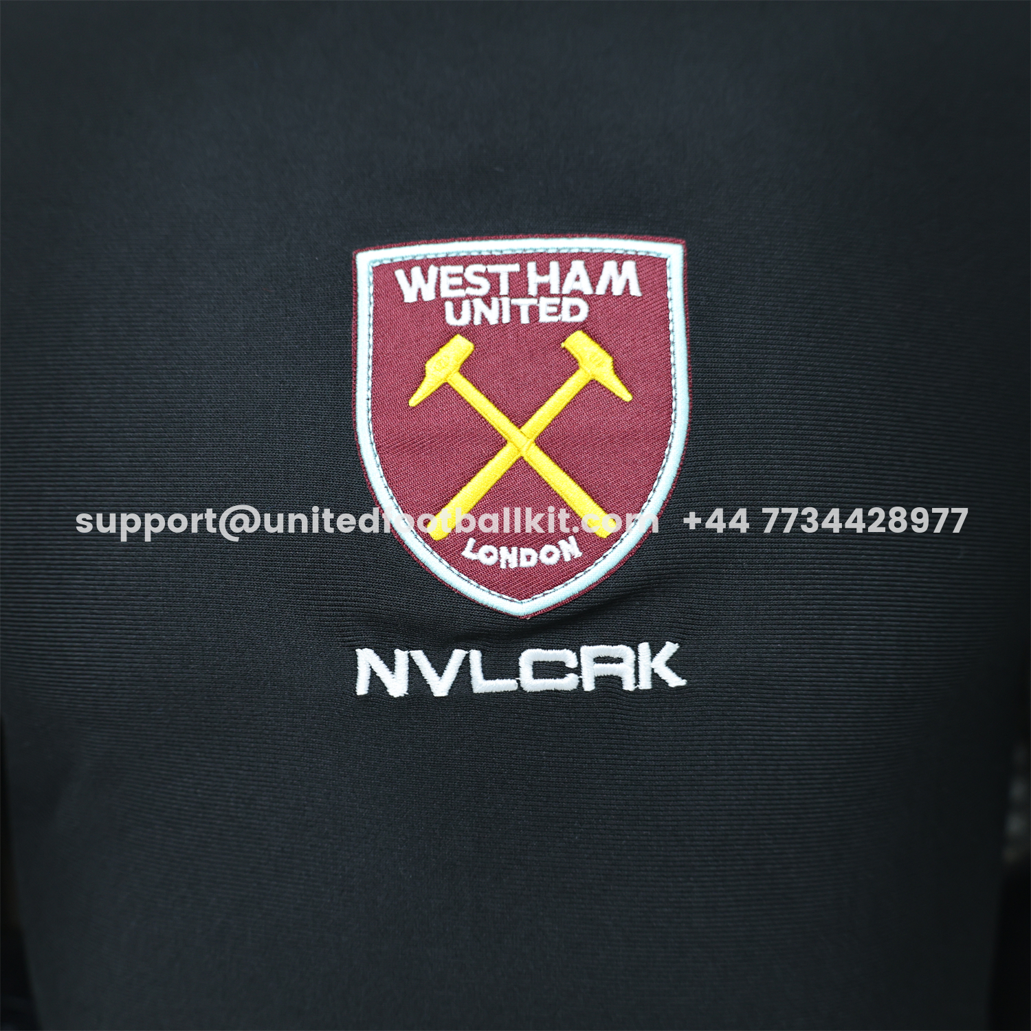 Unitedfootballkit.com | West Ham United 26-27 Retro Casual Style Black Polo Jersey - Player Version -Customize Name, Number and Patch | Worldwide Shipping