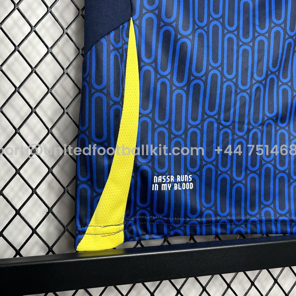 Unitedfootballkit.com | Al Nassr Riyadh Victory 24-25 Away Kids Kit -Customize Name, Number and Patch | Worldwide Shipping