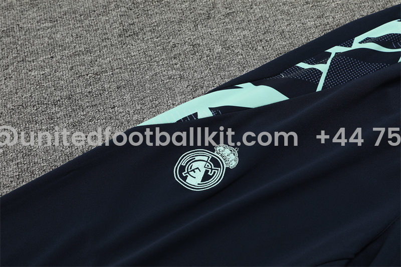 Unitedfootballkit.com | Real Madrid 24-25 Long Sleeve Training Set - Light Green -Customize Name, Number and Patch | Worldwide Shipping