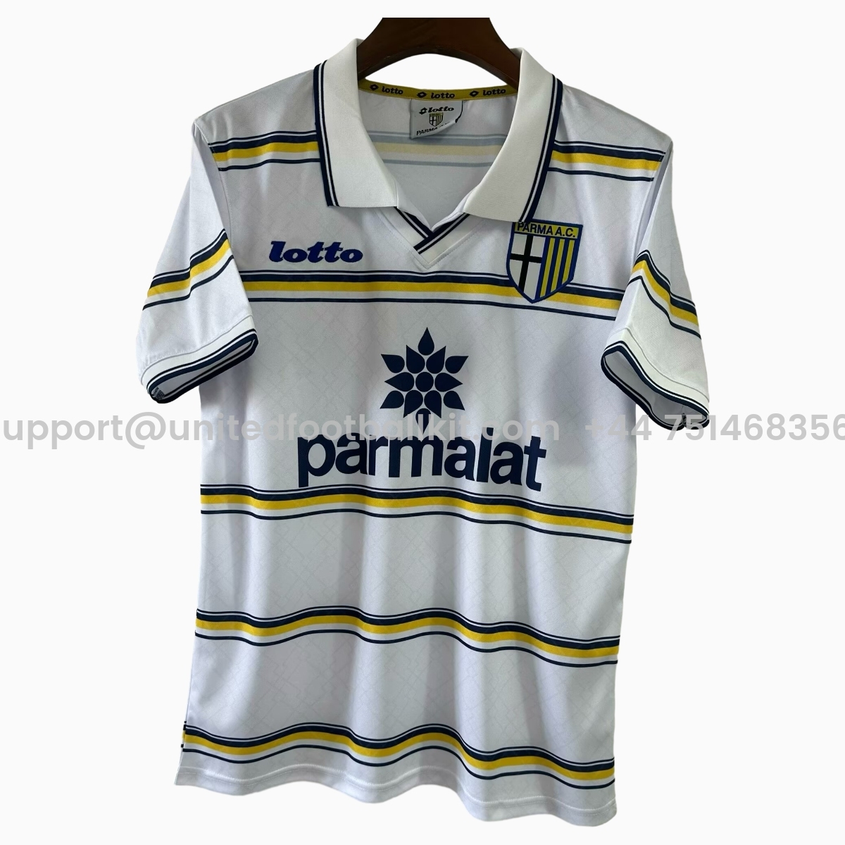 Unitedfootballkit.com | Retro Parma 1998-99 Away Jersey -Customize Name, Number and Patch | Worldwide Shipping
