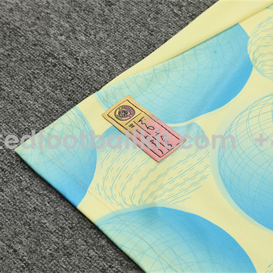 Unitedfootballkit.com | Manchester City 24-25 Long Sleeve Training Set - Yellow Camouflage -Customize Name, Number and Patch | Worldwide Shipping