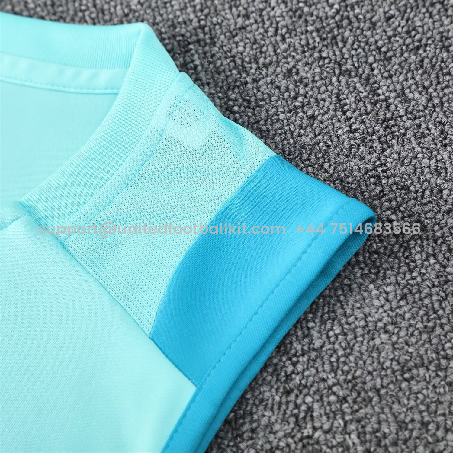 Unitedfootballkit.com | Flamengo 25-26 Vest Training Set - Light Blue With Royal Blue -Customize Name, Number and Patch | Worldwide Shipping