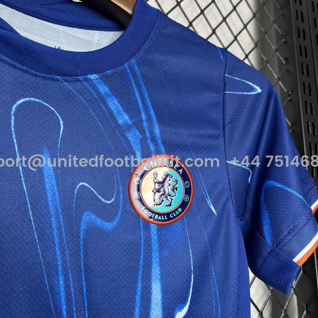 Unitedfootballkit.com | C.H.E.L.S.E.A 24-25 Home Kids Kit -Customize Name, Number and Patch | Worldwide Shipping
