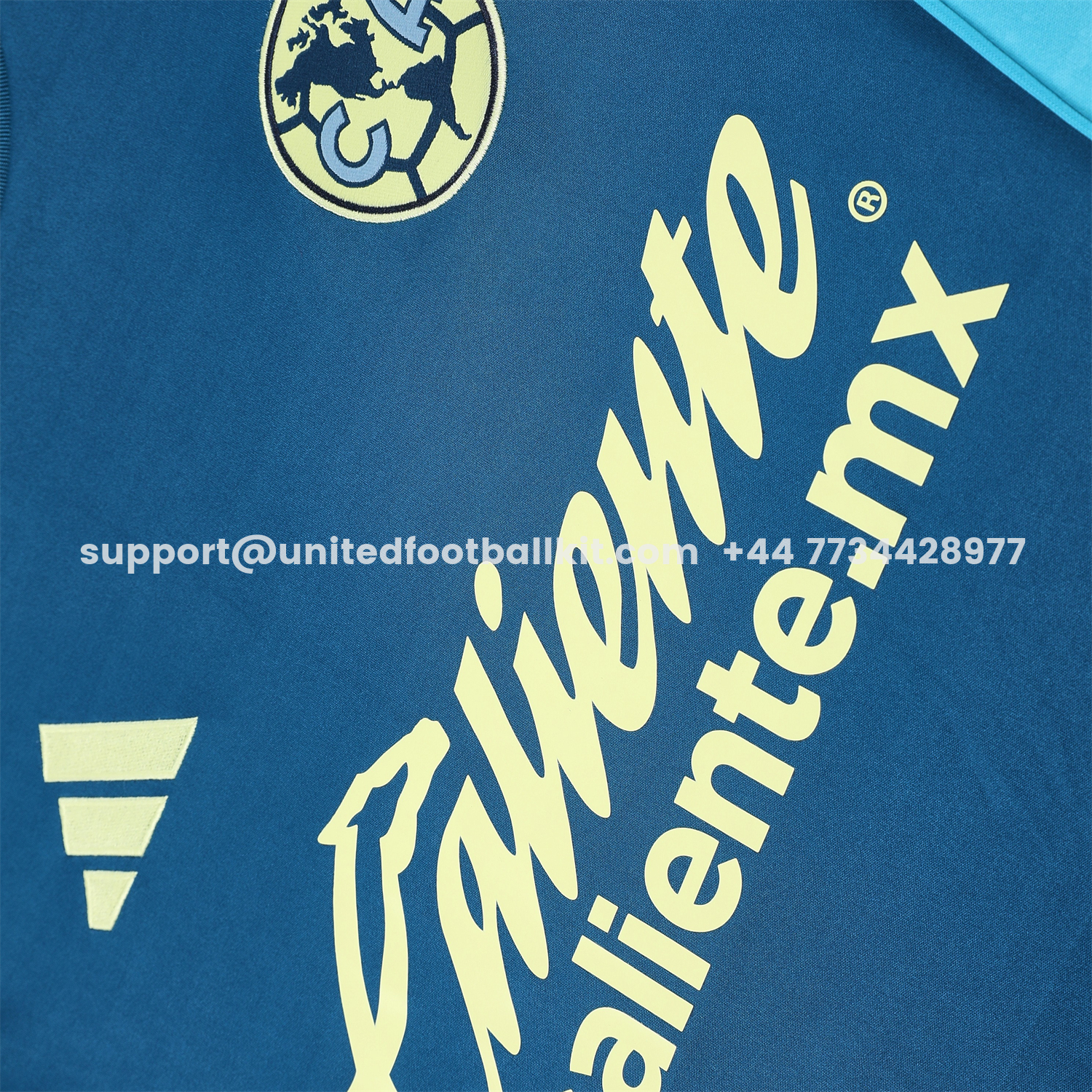 Unitedfootballkit.com | Club América 25-26 Short-Sleeve Training Set - Deep Blue Top & Deep Blue Shorts -Customize Name, Number and Patch | Worldwide Shipping