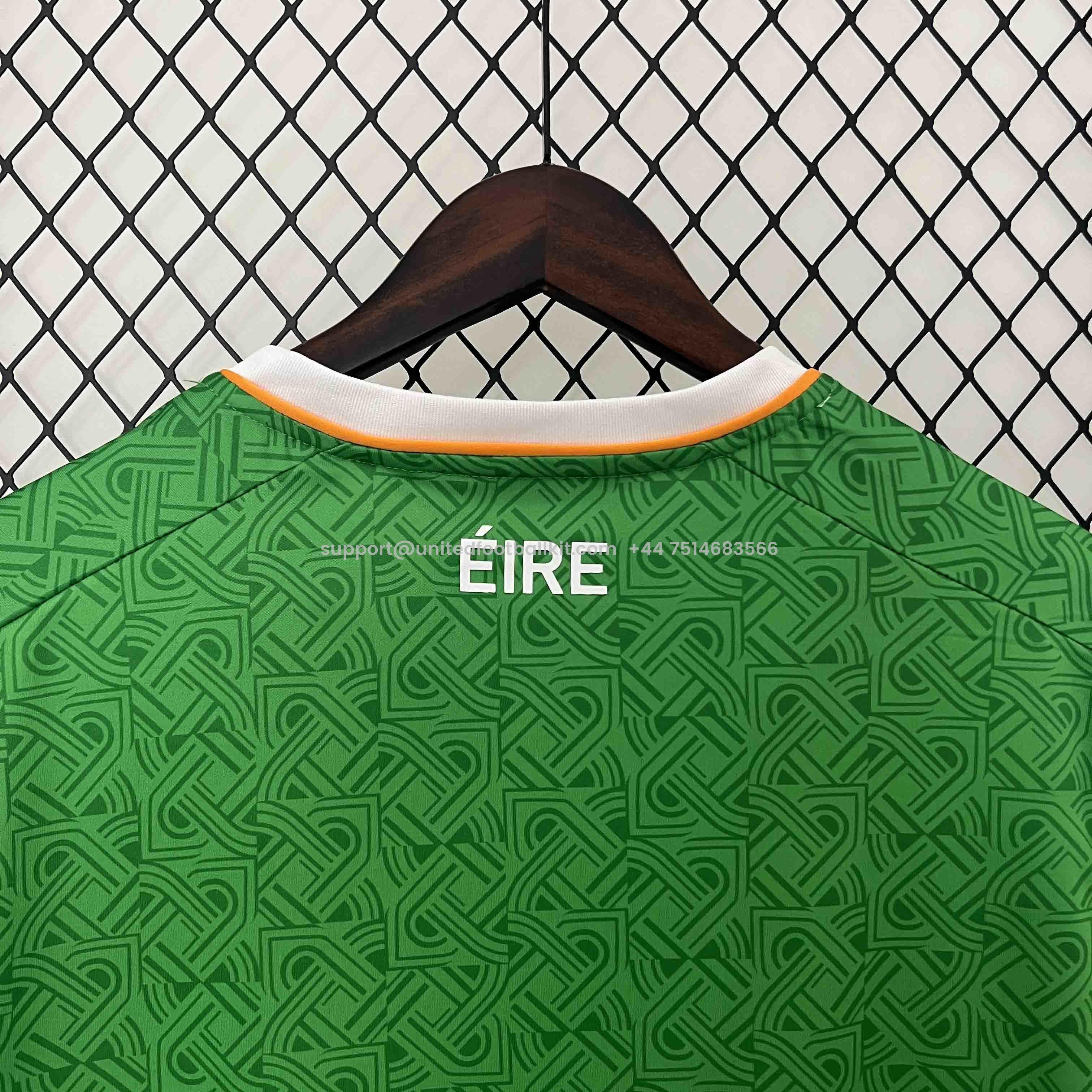 Unitedfootballkit.com | Ireland 2024 Home Stadium Jersey - Fans Version (with SKY patch) -Customize Name, Number and Patch | Worldwide Shipping