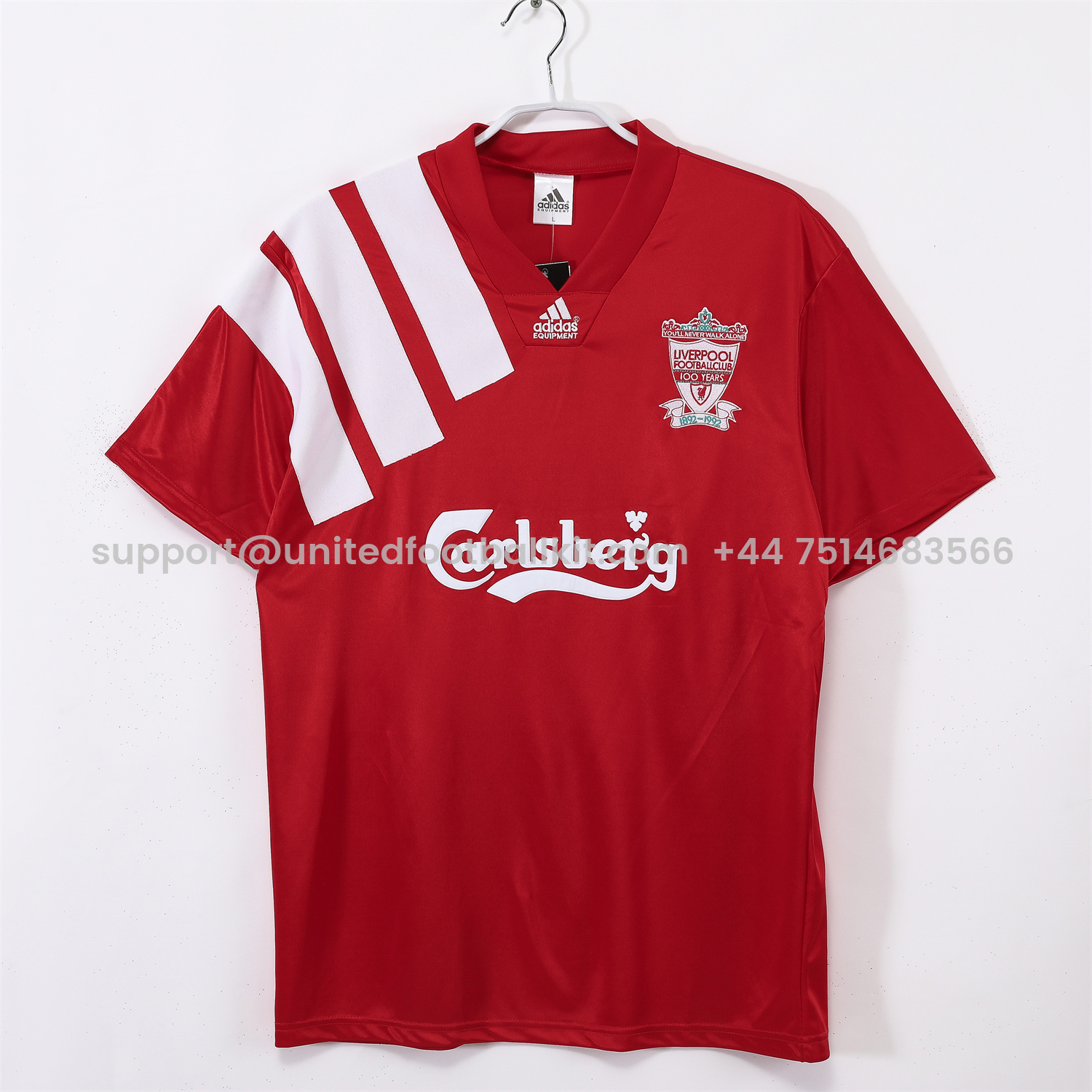 Unitedfootballkit.com | Retro Liver.pool 1992-93 Home Jersey -Customize Name, Number and Patch | Worldwide Shipping