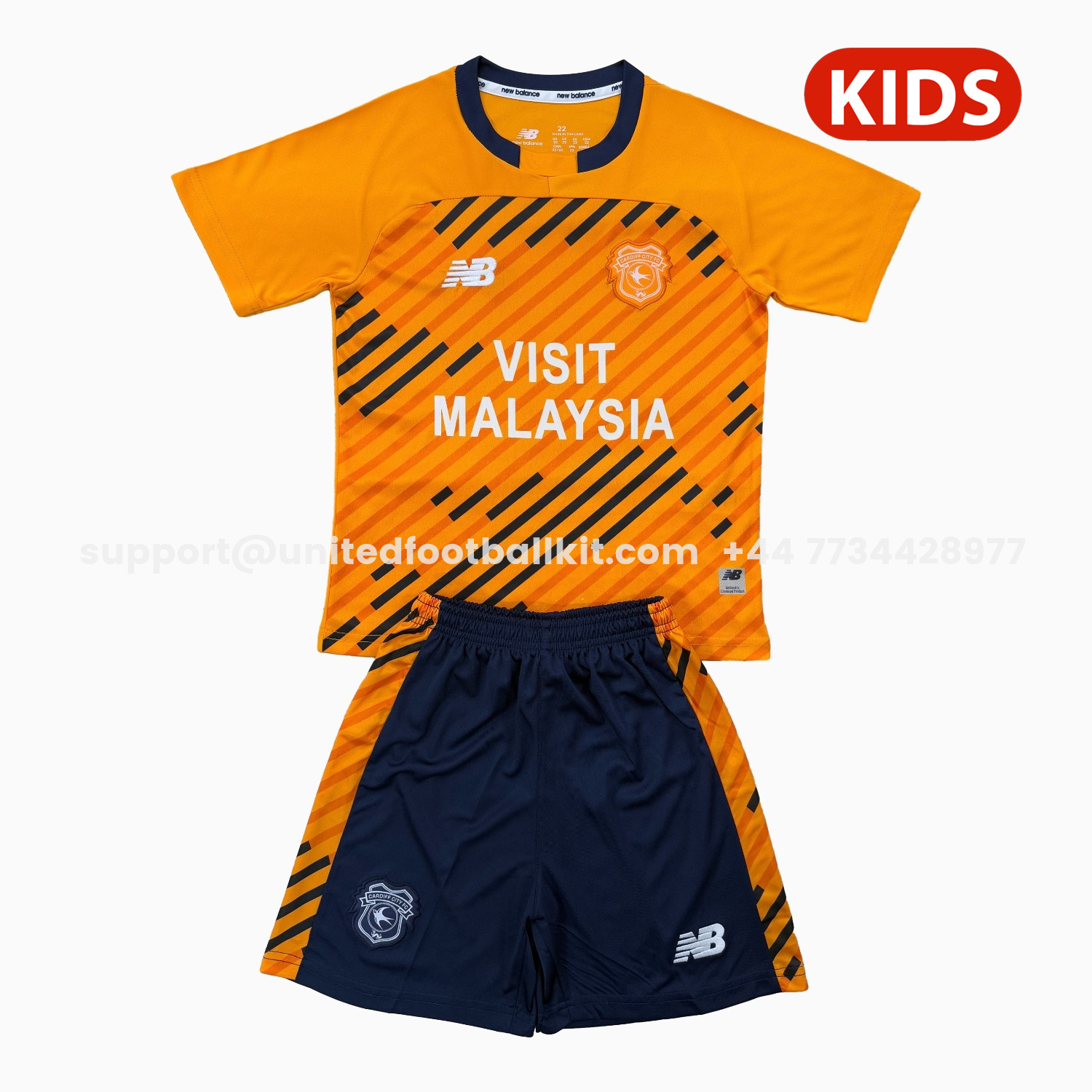 Unitedfootballkit.com | Cardiff City 25-26 Third Kids Kit -Customize Name, Number and Patch | Worldwide Shipping