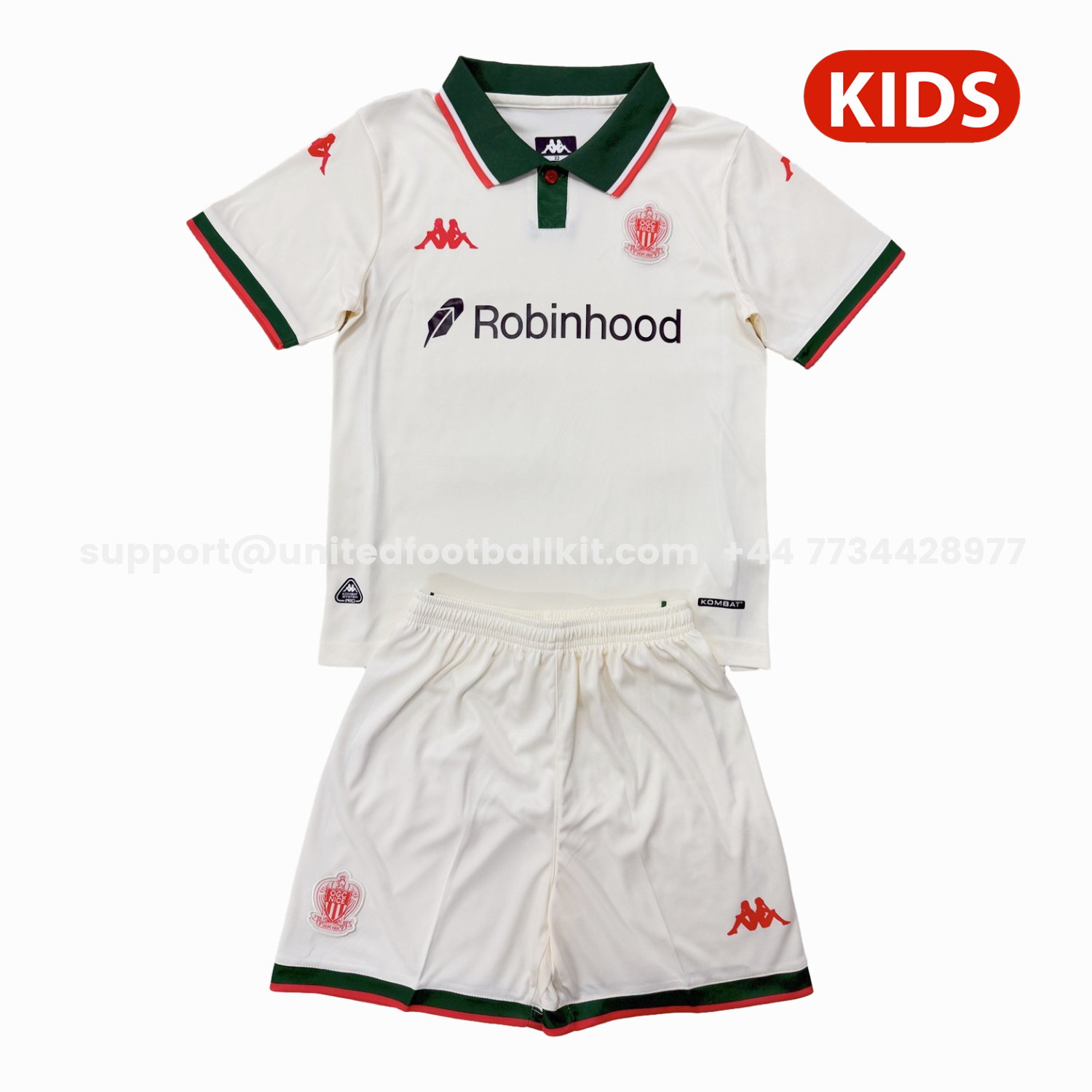 Unitedfootballkit.com | Nice 25-26 Away Kids Kit -Customize Name, Number and Patch | Worldwide Shipping