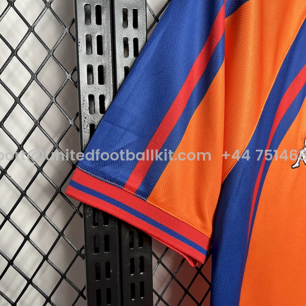 Unitedfootballkit.com | Retro Barcelona 1997-98 European Away Jersey -Customize Name, Number and Patch | Worldwide Shipping