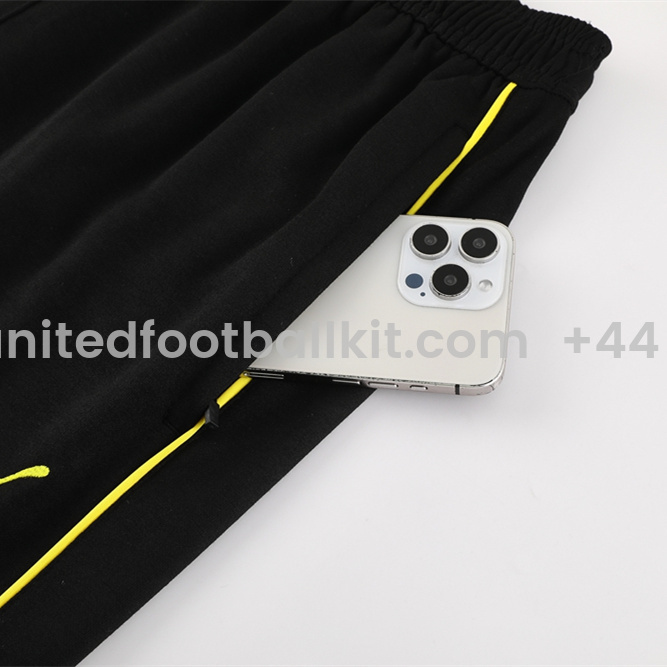Unitedfootballkit.com | Dortmund 24-25 Training Hoodie Set - Black Hoodie and Pants -Customize Name, Number and Patch | Worldwide Shipping