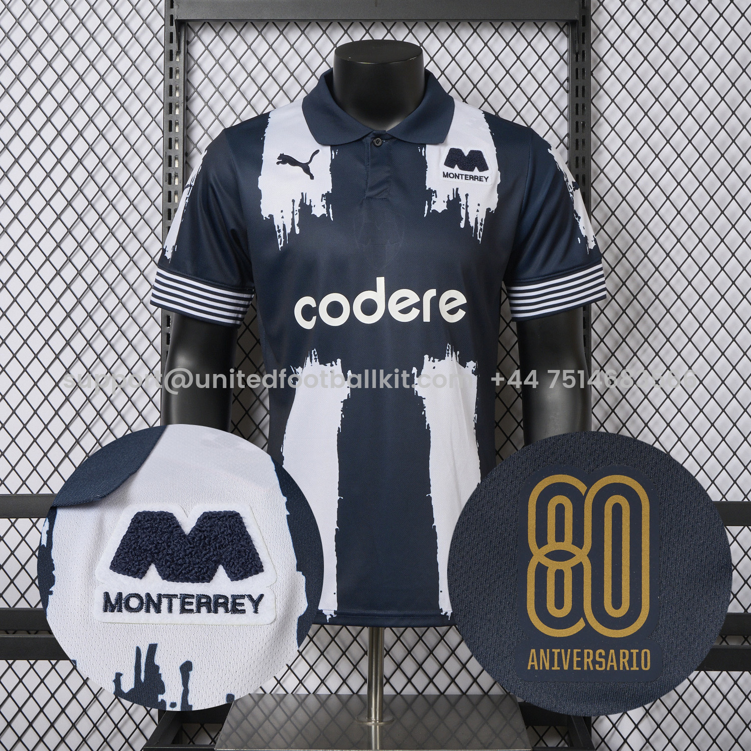 Unitedfootballkit.com | Rayados Monterrey 25-26 80th Anniversary Special Edition Jersey -Customize Name, Number and Patch | Worldwide Shipping
