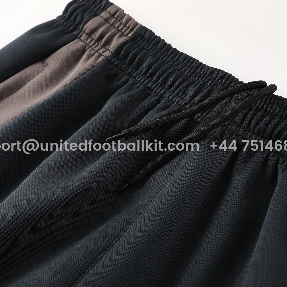 Unitedfootballkit.com | Real Madrid 24-25 Jacket Training Tracksuit - Light Pink Top and Deep Grey Pants -Customize Name, Number and Patch | Worldwide Shipping