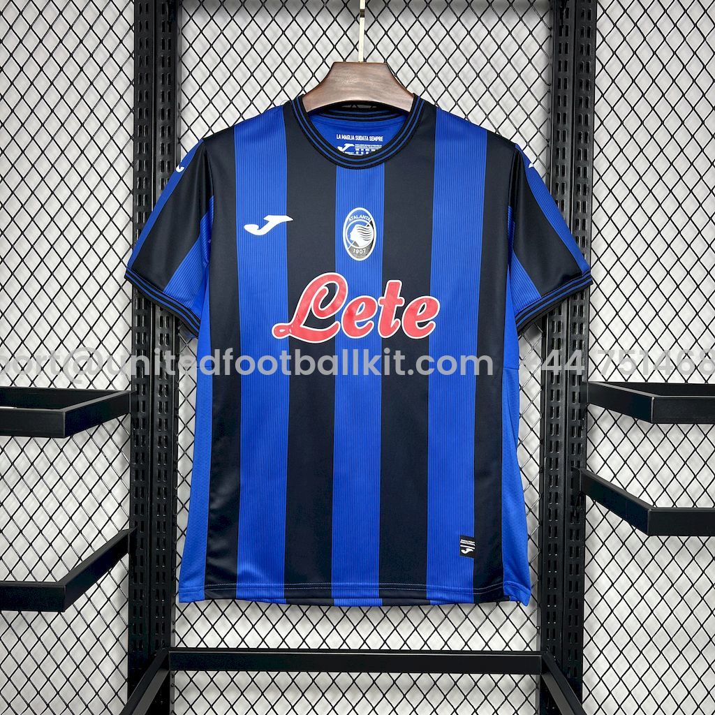 Unitedfootballkit.com | Atalanta 24-25 Home Stadium Jersey - Fans Version -Customize Name, Number and Patch | Worldwide Shipping