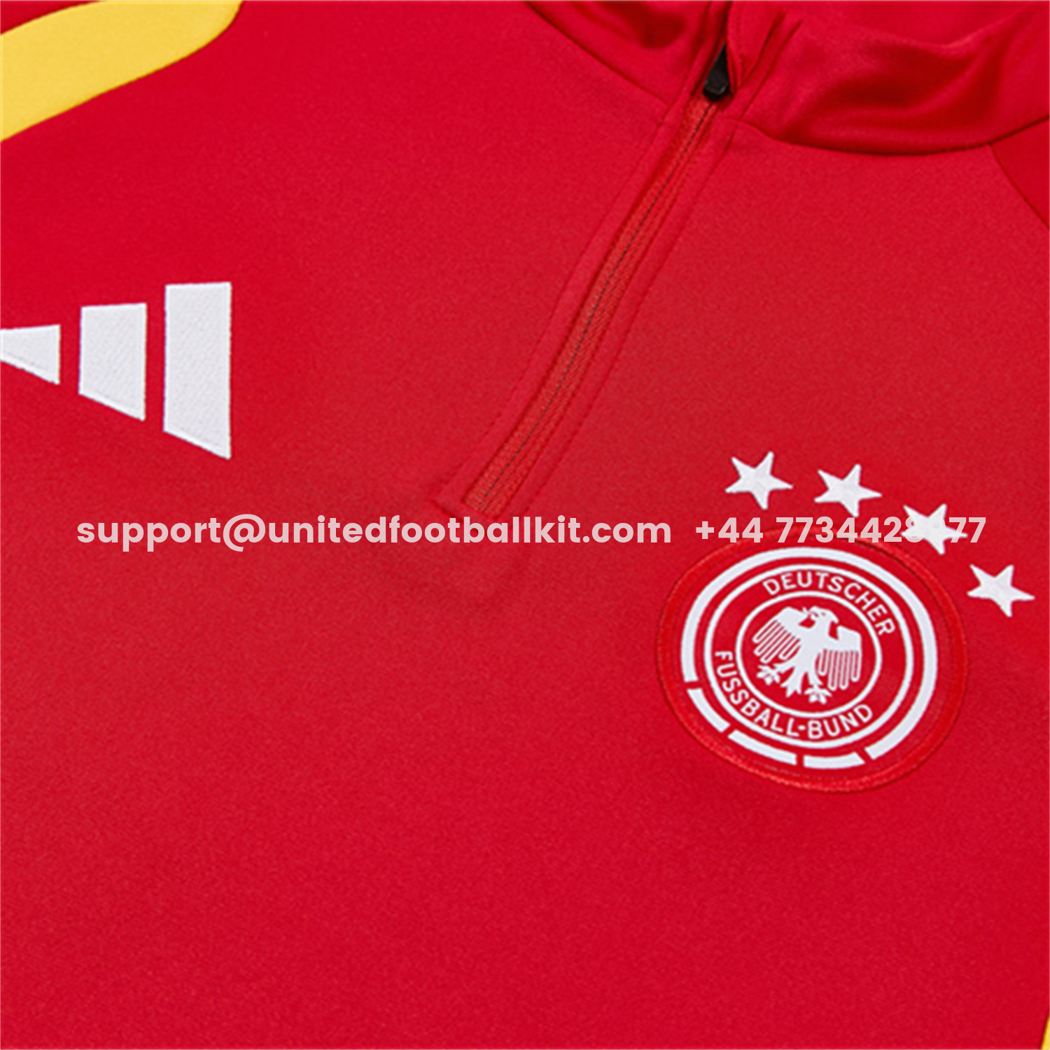 Unitedfootballkit.com | Germany 2026 Long Sleeve Training Set - Red Top & Pants -Customize Name, Number and Patch | Worldwide Shipping