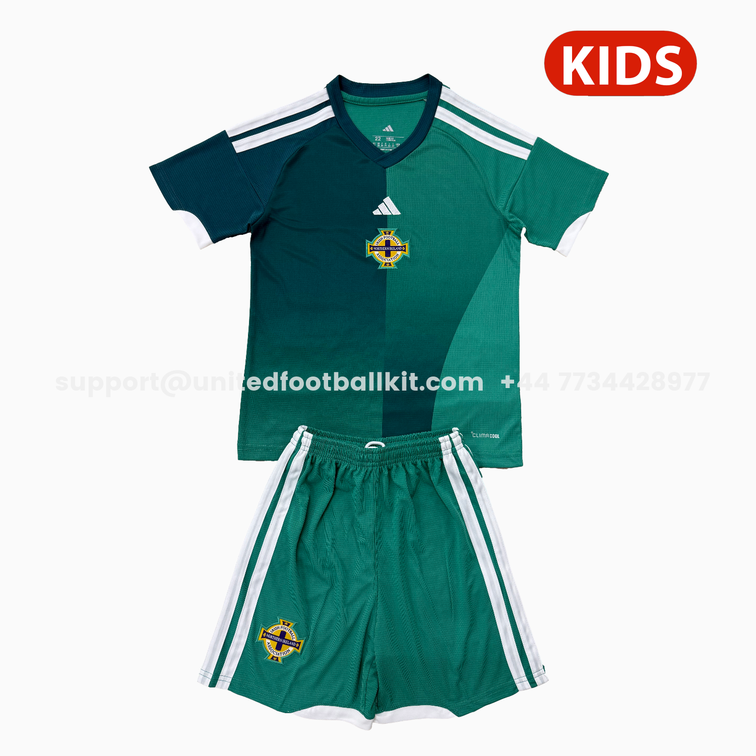 Unitedfootballkit.com | Northern Ireland 2026 Home Kids Kit -Customize Name, Number and Patch | Worldwide Shipping