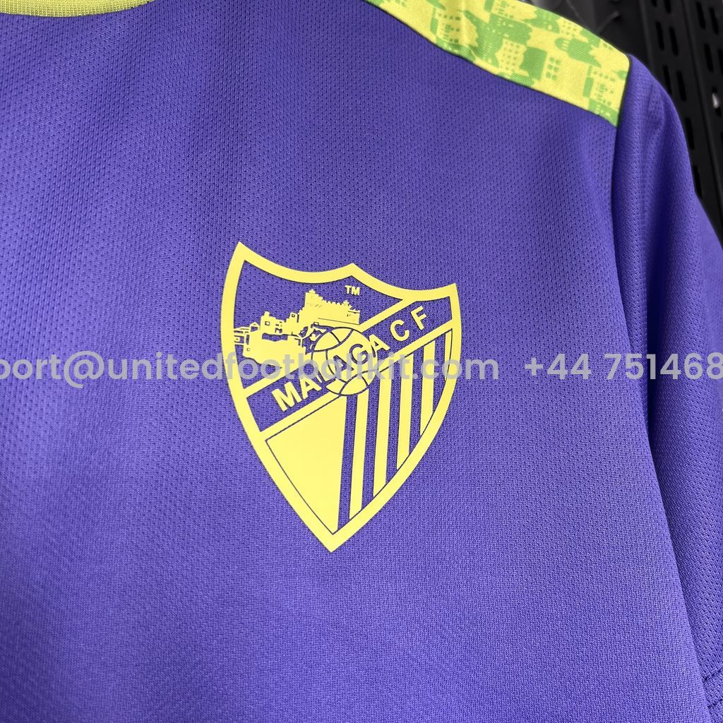 Unitedfootballkit.com | Malaga 24-25 Away Jersey - Fans Version -Customize Name, Number and Patch | Worldwide Shipping