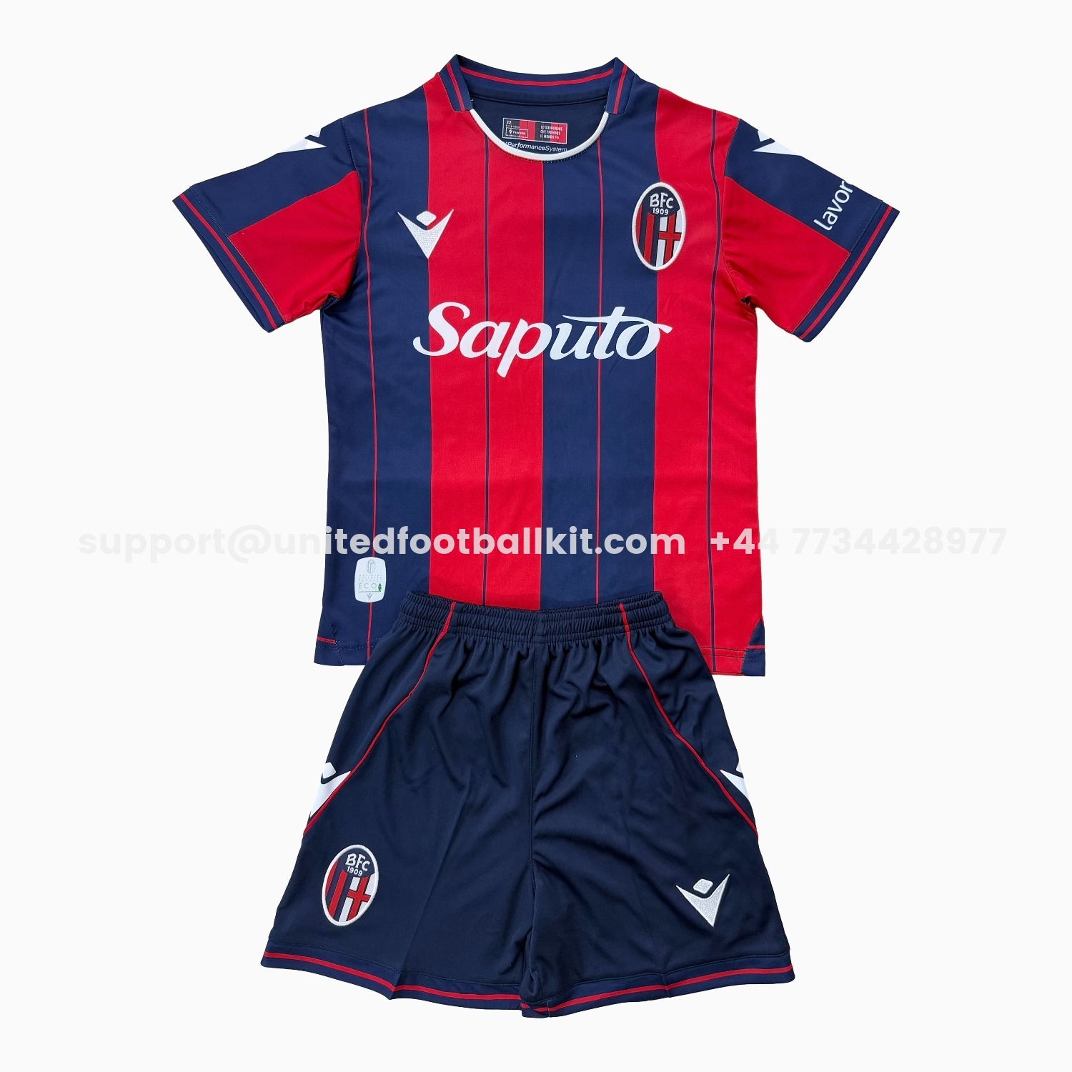 Unitedfootballkit.com | Bologna 25-26 Home Men's Adult Jersey Set - Fans Version -Customize Name, Number and Patch | Worldwide Shipping