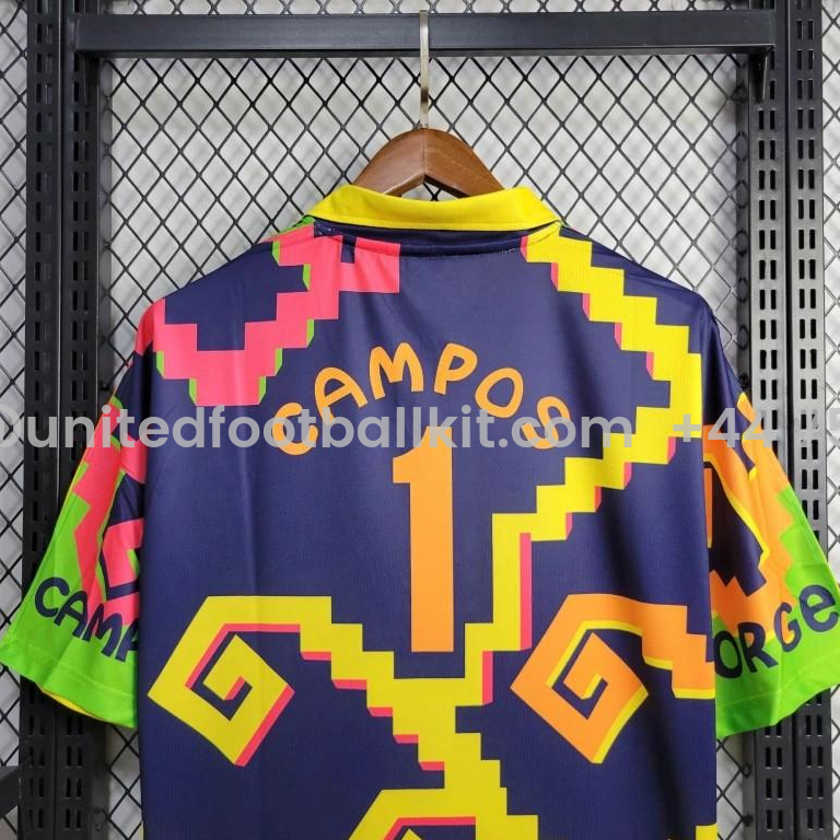 Unitedfootballkit.com | Retro Mexico 1995 Goalkeeper Green Black Jersey -Customize Name, Number and Patch | Worldwide Shipping