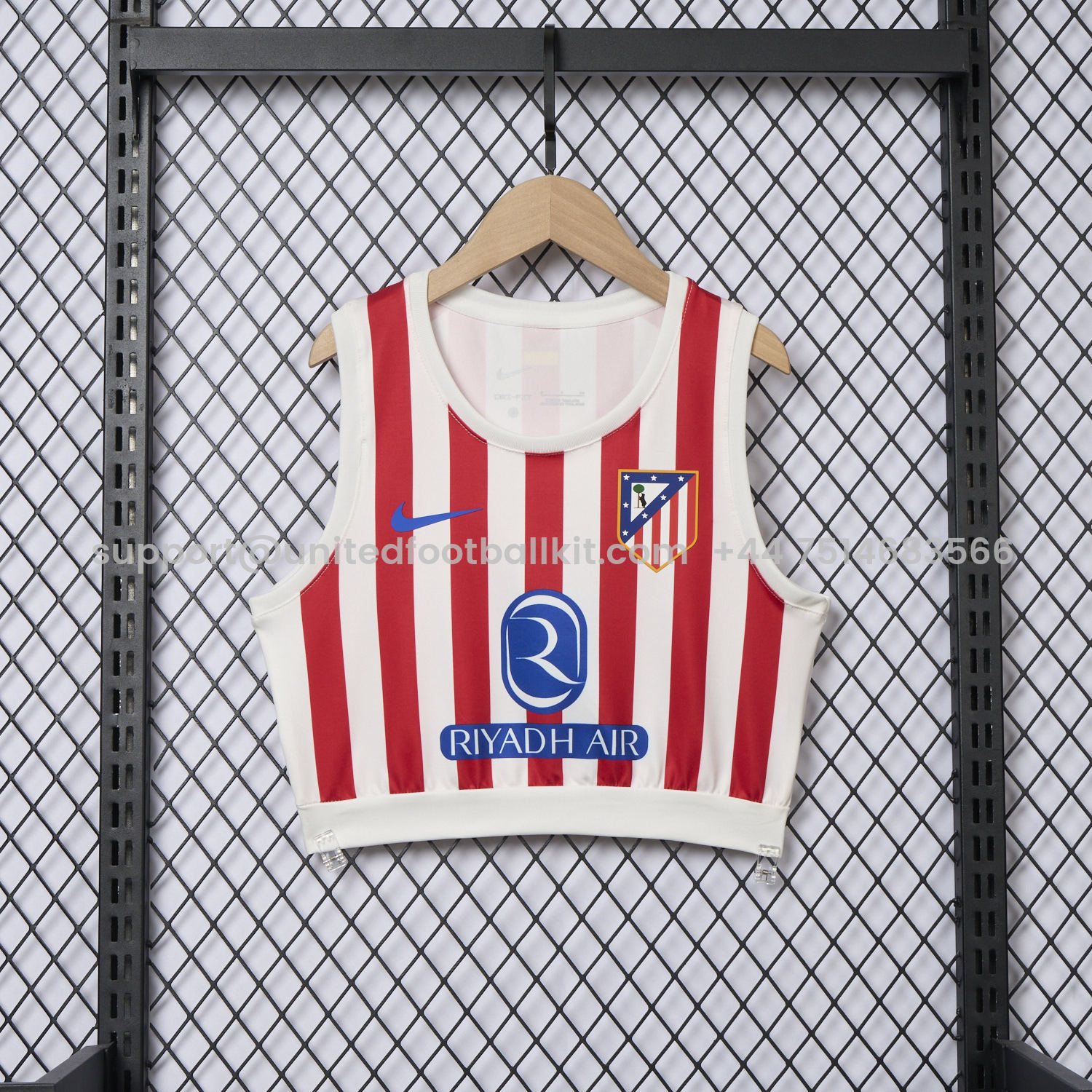 Unitedfootballkit.com | Women's Atletico Madrid 25-26 Home Yoga Vest -Customize Name, Number and Patch | Worldwide Shipping