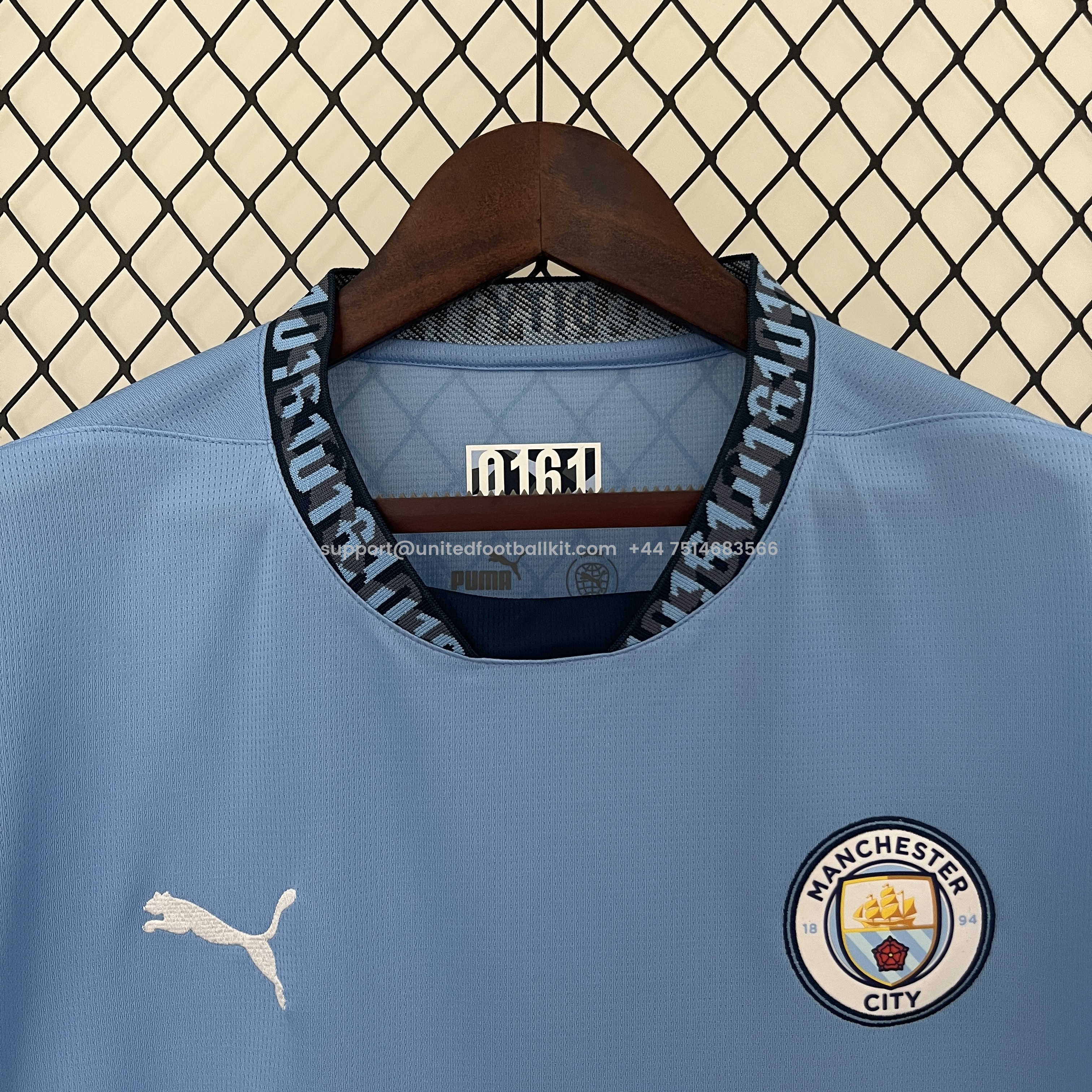 Unitedfootballkit.com | Manchester City 24-25 Home Stadium Jersey - Fans Version -Customize Name, Number and Patch | Worldwide Shipping