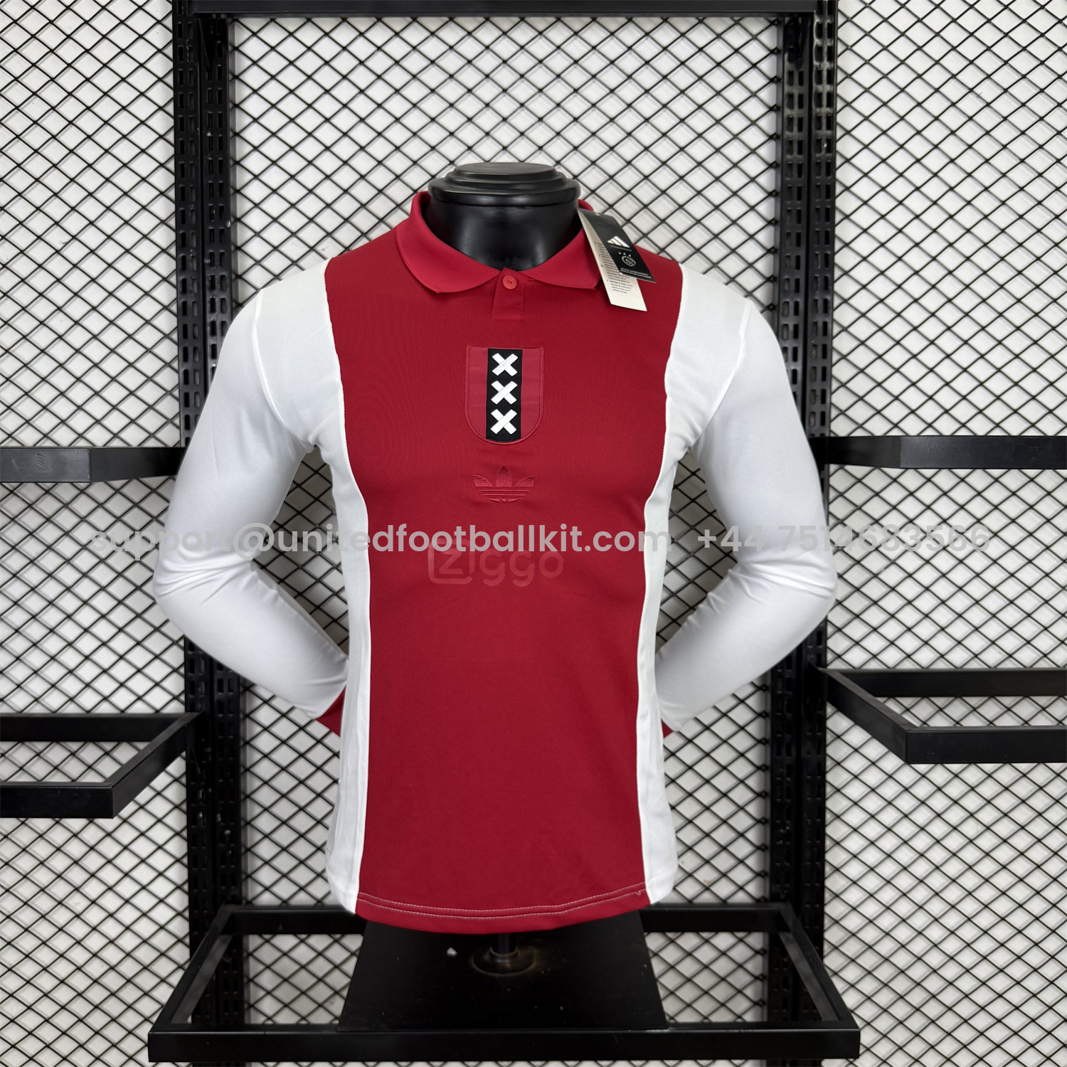 Unitedfootballkit.com | Ajax 2025 125-Year Anniversary Long Sleeves Jersey - Player Version -Customize Name, Number and Patch | Worldwide Shipping