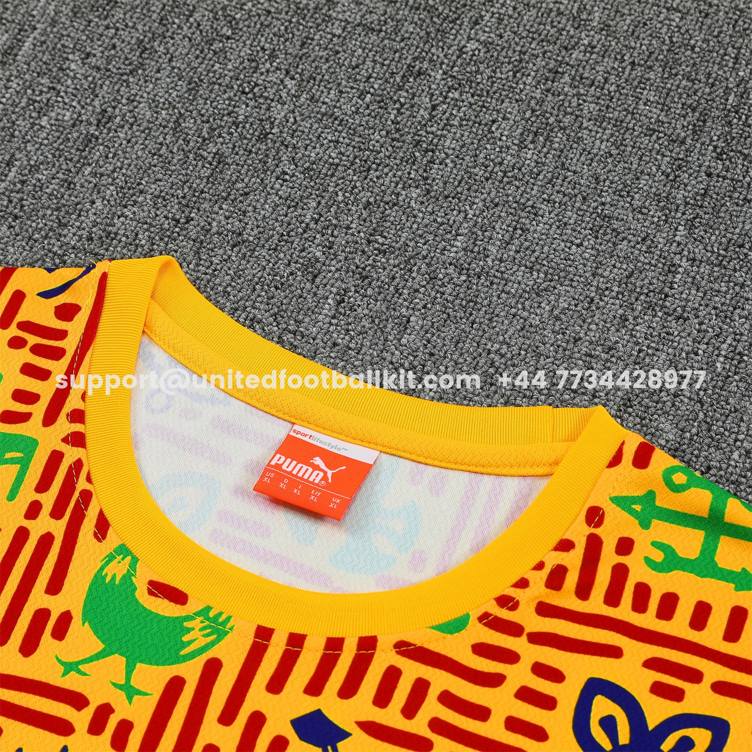 Unitedfootballkit.com | Ghana 2026 Short-Sleeve Training Set - Yellow Top and Shorts -Customize Name, Number and Patch | Worldwide Shipping